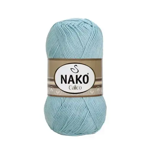 Пряжа Nako Calico 214 голубой