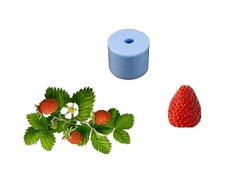 Силиконовый молд Земляника 3 D