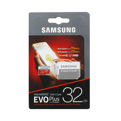 Карта памяти SAMSUNG MicroSDHC UHS-I 32GB Class 10  до 95MB/s + SD adapter