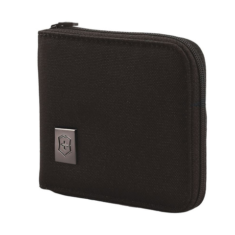 Бумажник Victorinox Tri-Fold Wallet на молнии, цвет чёрный, нейлон 800D, 11x10x1 см.(31172601)