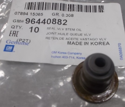 КОЛПАЧОК МАСЛОСЪЁМНЫЙ AVEO 1,2 DOHC ДВИГ B12D1 GM