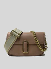 Кроссбоди Marc Jacobs бежевая с золотой цепочкой