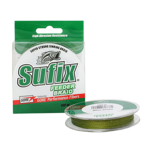 Леска плетёная Sufix Feeder braid 100 м, 0.06 мм