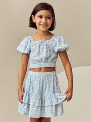 Топ и юбка в комплекте для девочки Next AC6-279, Голубой