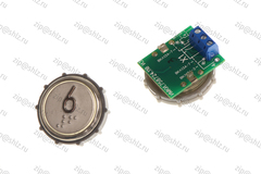 Кнопка (кнопочный модуль) ВКЛ13А-7-4ПБ "6 этаж", круглая, белая подсветка, с кодом Брайля