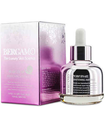 Bergamo Pure Snail Whitening Ampoule ампульная сыворотка с экстрактом слизи улитки