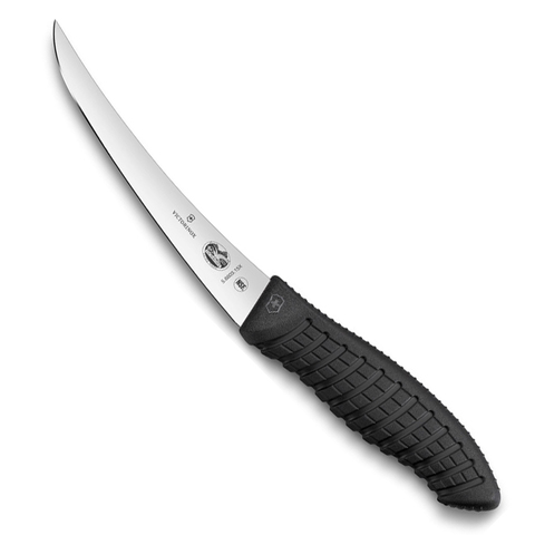 Нож Victorinox обвалочный, лезвие 15 см узкое, текстурированная рукоять, черный