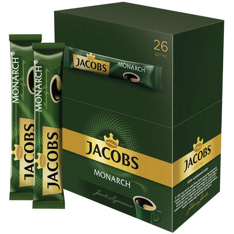 купить Кофе растворимый Jacobs Monarch, 26 стиков (Якобс)