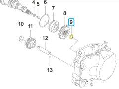 КОЛЬЦО СТОПОРНОЕ КПП ПЕРВИЧНОГО ВАЛА DAEWOO, CHEVROLET 1.4-2.0 GM
