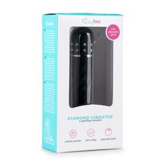 Черный мини-вибратор Diamond Twisted Vibrator - 11,4 см. - 