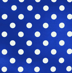 Ткань плательная Кашибо белый горох на синем, d 4,2 см