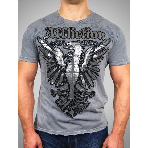 Affliction | Футболка мужская Falcon Grasp Cut Series A925 перед