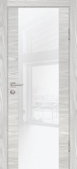 Дверь P-7 / Цвет Дуб скай бежевый / белоснежный лакобель / Двери PROFILO PORTE