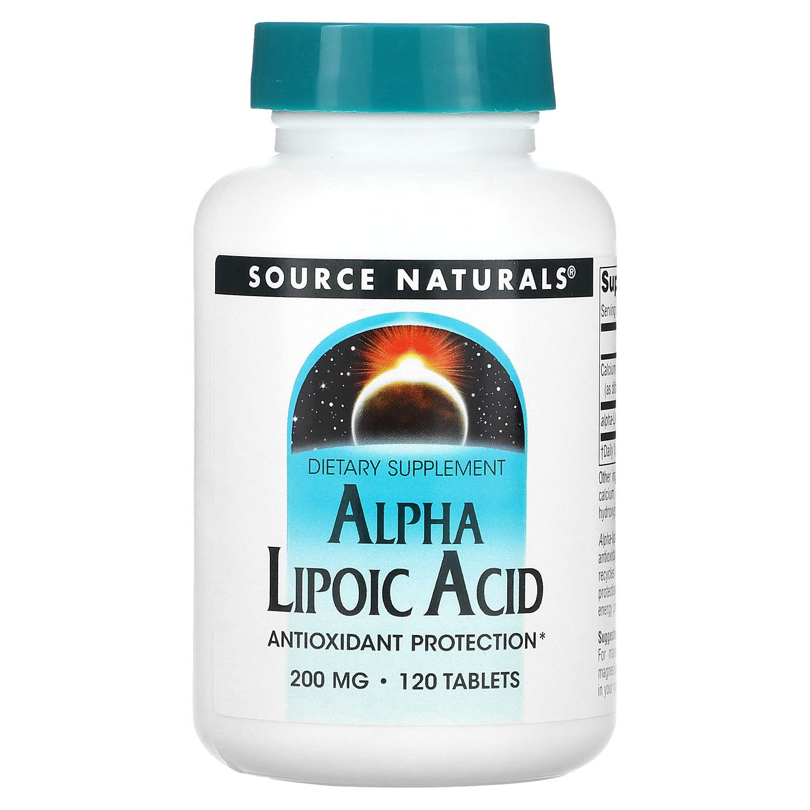 Source Naturals, альфа-липоевая кислота, 200 мг, 120 таблеток SNS-00396 ...