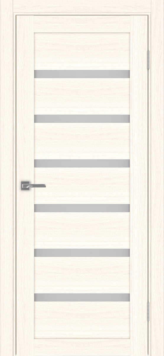 Дверь межкомнатная Оптима Порте Турин 507.12, цвет светлый ясень, экошпон, стекло мателюкс