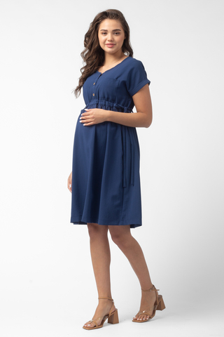 Платье для беременных 15840 синий