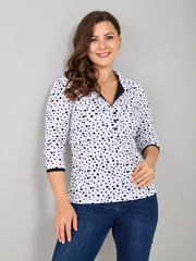 Блузка БЛ-015/белыйгорох