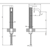 Gessi 316 Смеситель высокий для раковины на 1 отверстие без донного клапана, h=305мм , излив 123мм, цвет: brushed black metal pvd 54109#707