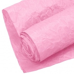 Упаковочная жатая бумага, Эколюкс, Светло-розовый, 70 см*5 м, 1 шт.