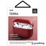 Uniq Terra Genuine Leather for AirPods Pro 1 & 2 Red