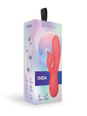 Коралловый вибратор-кролик из силикона Isida - 21 см. - 