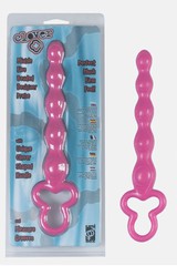 Розовая анальная цепочка Clover Anal Rod - 18 см. - 