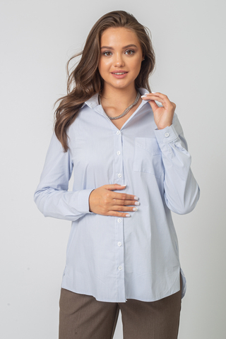 Рубашка для беременных 16312 синий
