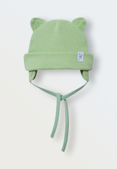 Шапочка из кашкорсе с ушками (хаки)
