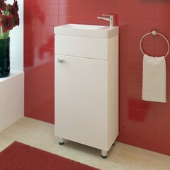 Тумба "Cleo 40" в комплекте с умывальником "COMO 40" (белый)