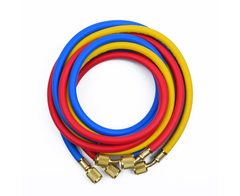 Заправочные шланги DSZH-360-RYB-H- R32/410A набор 3шт по 1.5м, 1/4"-5/16" SAE, до 55 Bar