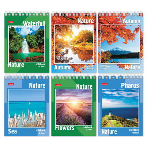 Блокнот МЯГ.обл А7 40 л. кл. гребень (Хатбер) 