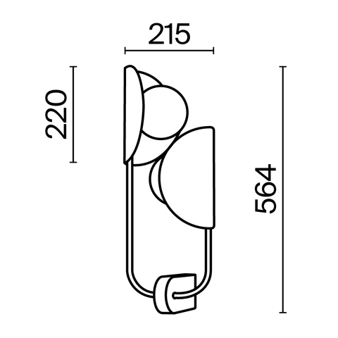 Настенный светильник Maytoni Tropic MOD164WL-02BS
