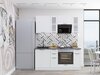 Прямая модульная кухня Флэт Плюс-01 White In 2S - Белый 2140*1800*600