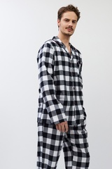 Пижама мужская со штанами ARUELLE ADRIAN | Черный + белый