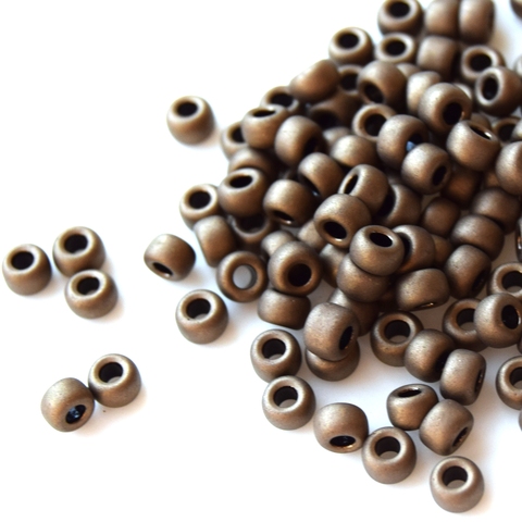 6/0 RR-2006 Бисер круглый Миюки /Miyuki round 6/0 Matted Metallic Dark Bronze