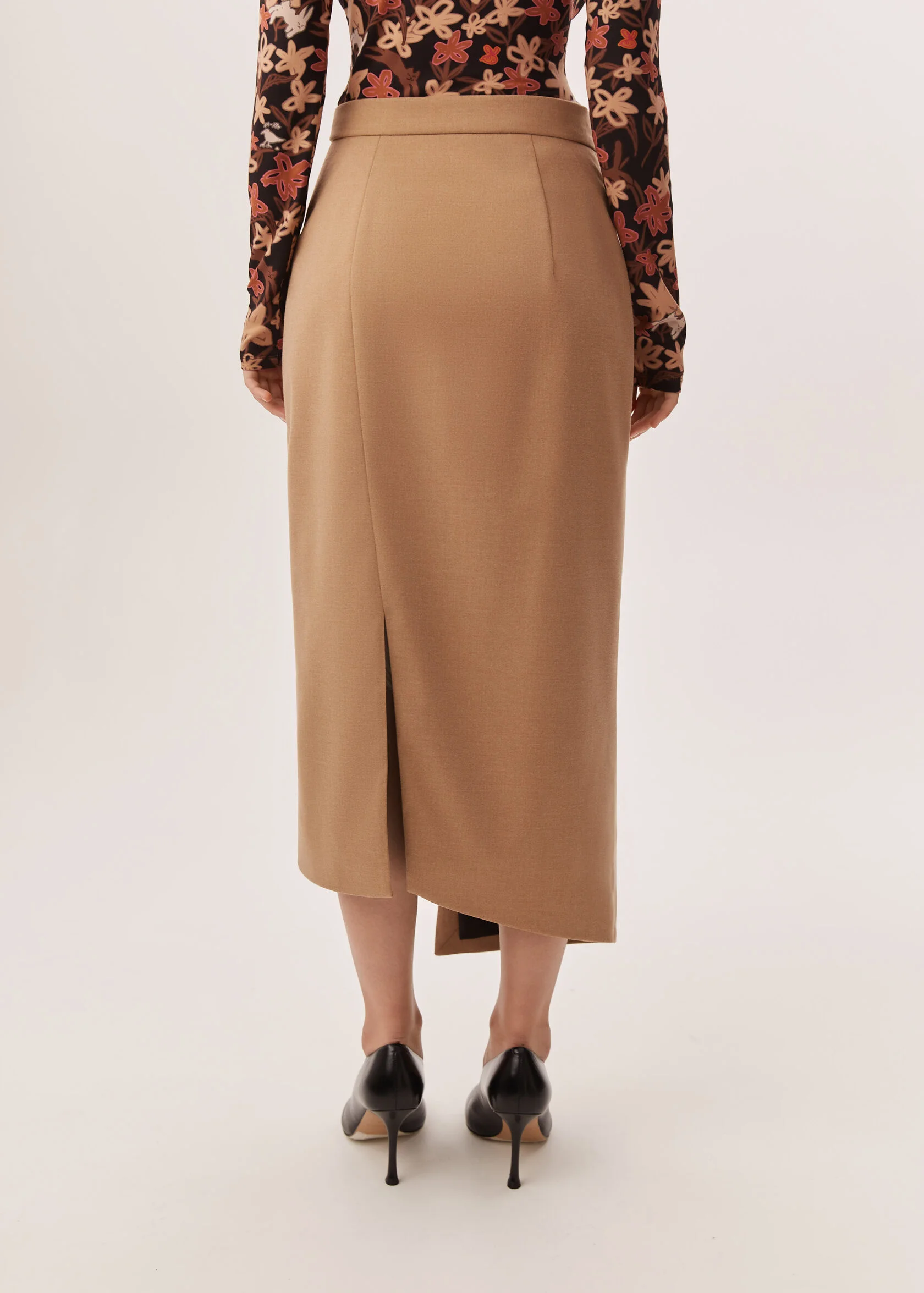 Юбка-миди GOD SAVE THE PRINCESS песочного цвета