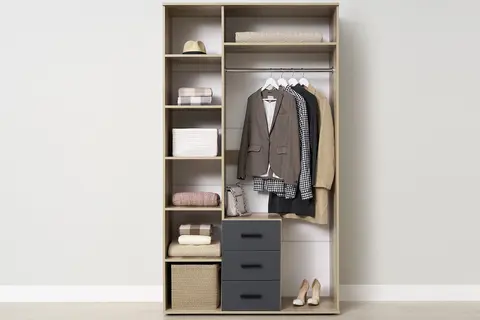 Шкаф 3-х створчатый Вегас ШК-08 дуб каньон / графит