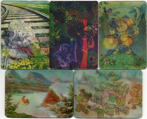 № 43 Набор из 5 стерео Календариков. Мультфильмы СССР 1981 - 1982 гг.