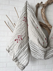 Шарф льняной комби. со штампами 