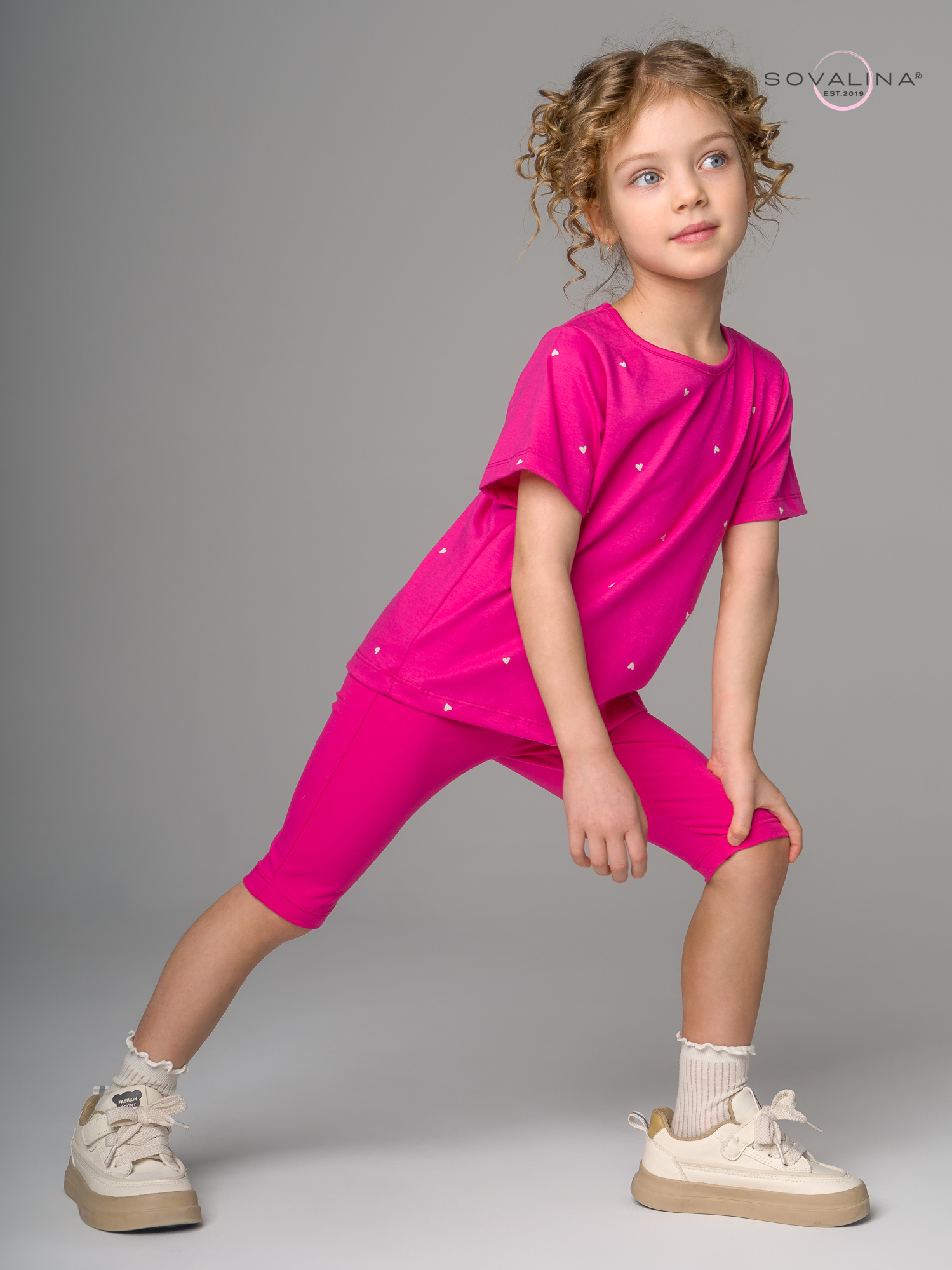 Костюм Актив сердечки барби-фуксия