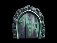 Силиконовый молд № 419 Дверь большая ( серия домики для гномов и фей)