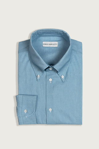 Рубашка button-down (с воротником на пуговицах) из денима голубая