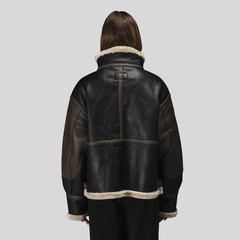 Куртка Alpha Industries Faux Leather B-3 Mod Jacket Espresso (Коричневый)
