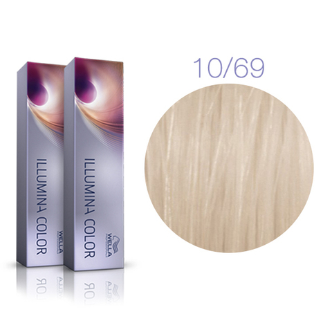 Wella Professional Illumina Color 10/69 (Яркий блонд фиолетовый сандрэ) - Стойкая крем-краска для волос