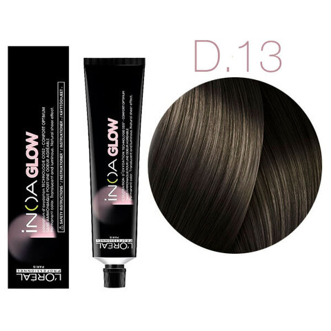 L'Oreal Professionnel INOA Glow Dark Taupe Less D.13 (Пепельно-золотистый) - Стойкая краска для темных баз