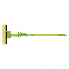 Швабра отжимная 115 см, губка PVA 27 x 5.5 x 6 см, телескопическая рукоятка, зеленая Elfe