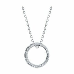 94071054 - Колье из серебра с подвеской кольцо-круг с фианитами