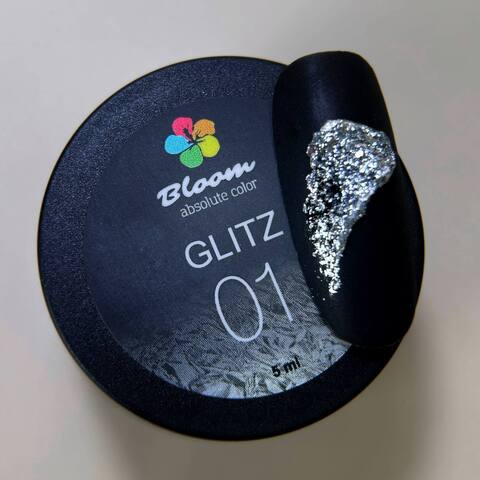 Гель Bloom GLITZ №01 (серебро) 5 мл