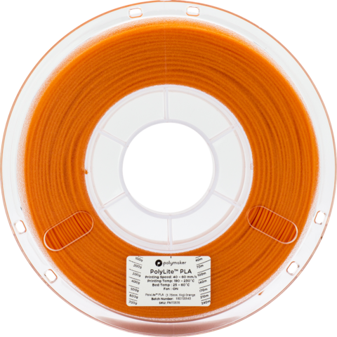 Пластик для 3D-принтера PolyMaker PolyLite PLA, 1.75 мм, 1 кг, Оранжевый