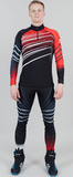 Детский Элитный Утепленный лыжный гоночный комбинезон NordSki Jr. Pro Black/Red